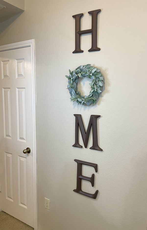 Home Sign With Lambs Ear Wreath (more colors available) - Image 8