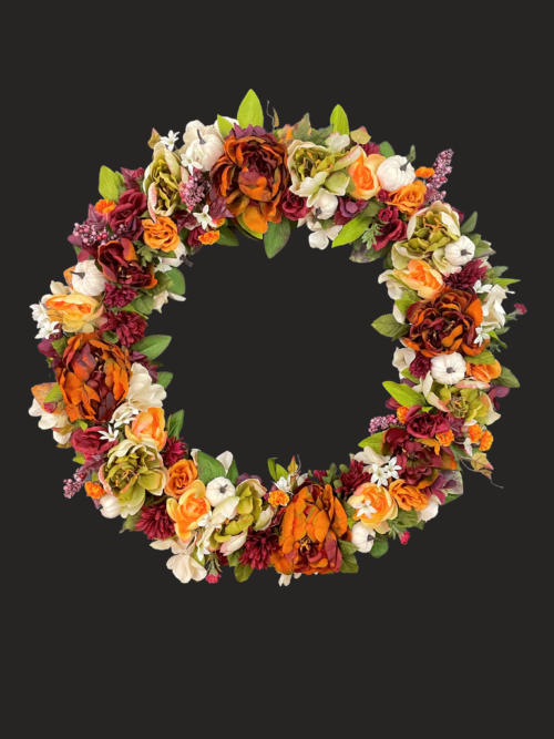 26 inch Fall Peony Wreath