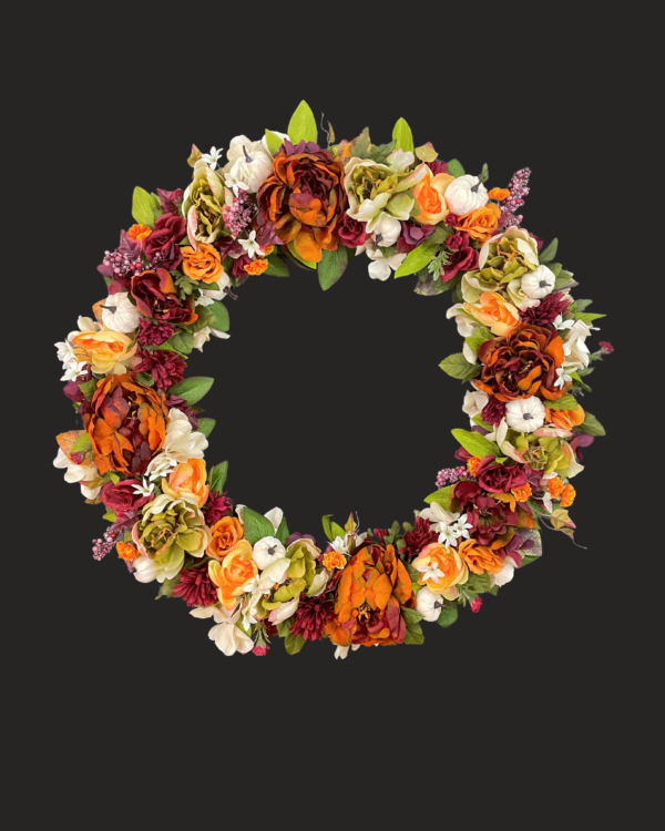26 inch Fall Peony Wreath