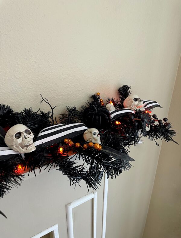 Halloween Skull Garland with Lights - Image 6