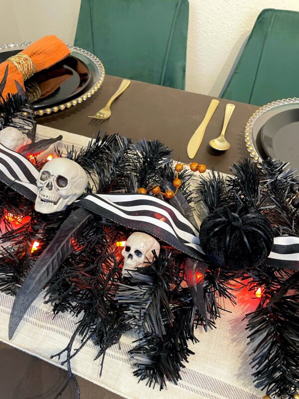 Halloween Skull Garland with Lights - Image 8