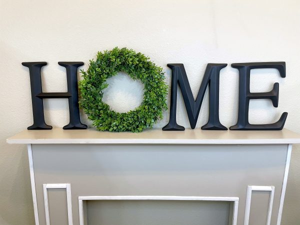 Home Letters with Boxwood Wreath (more colors available) - Image 5