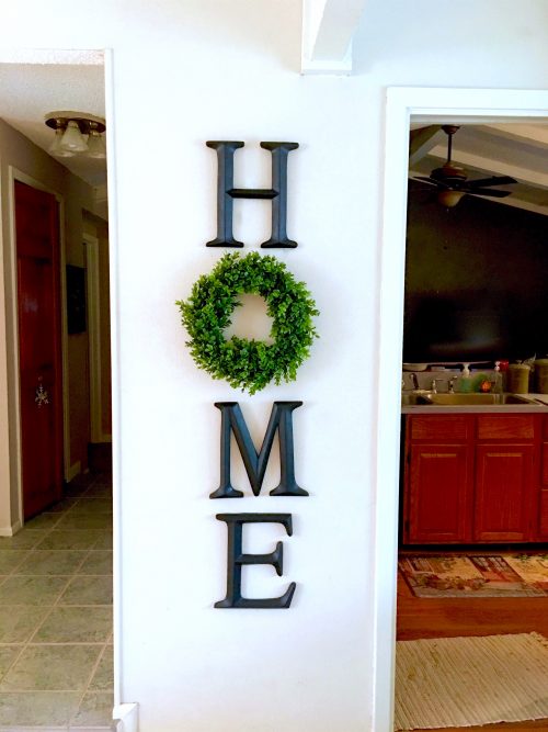 Home Letters with Boxwood Wreath (more colors available)