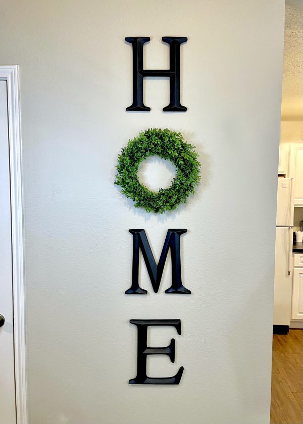 Home Letters with Boxwood Wreath (more colors available) - Image 3