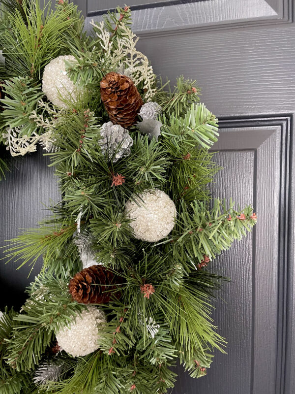 Metallic Silver or Gold Pine Wreath - Image 6