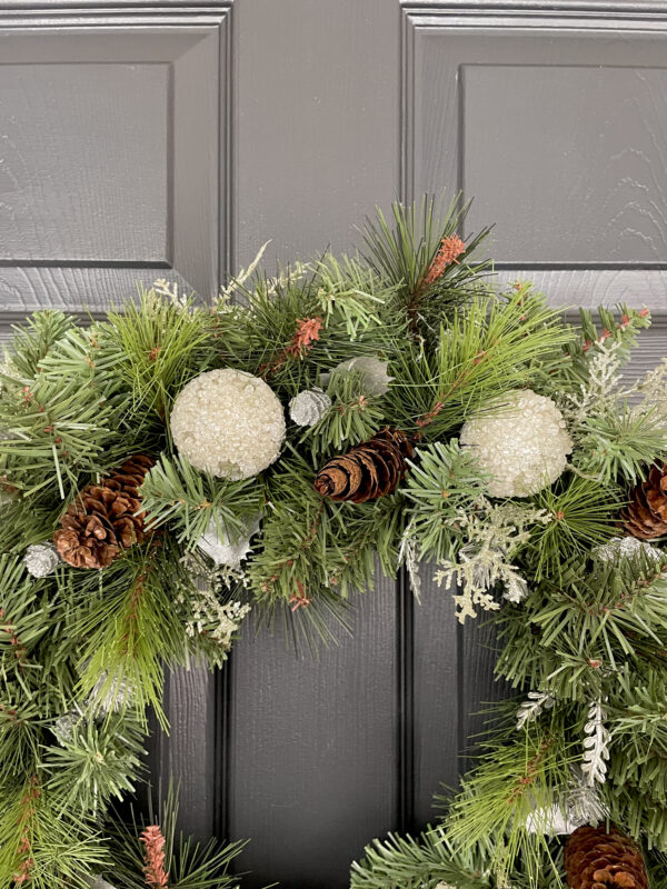 Metallic Silver or Gold Pine Wreath - Image 5