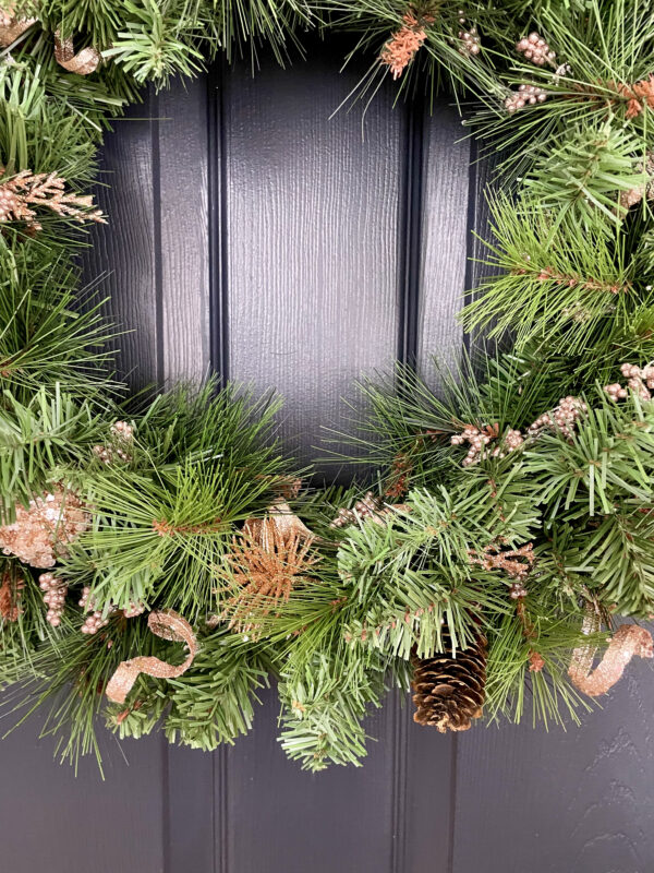 Rose Gold Pine Christmas Wreath - Image 4