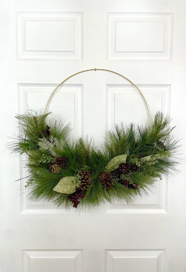 Gold Hoop Christmas Wreath - Image 7