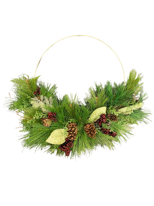 Gold Hoop Christmas Wreath