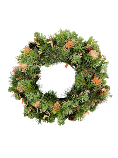 Rose Gold Pine Christmas Wreath