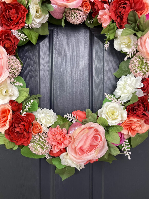Pink Rose Valentine's Wreath - Image 6