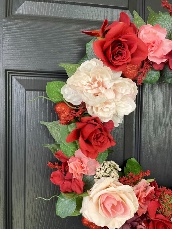 Pink and Red Valentine's Day Heart Wreath - Image 6