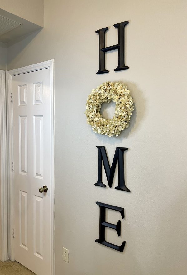 Home Letters with Beige Hydrangea Wreath (more colors available) - Image 4