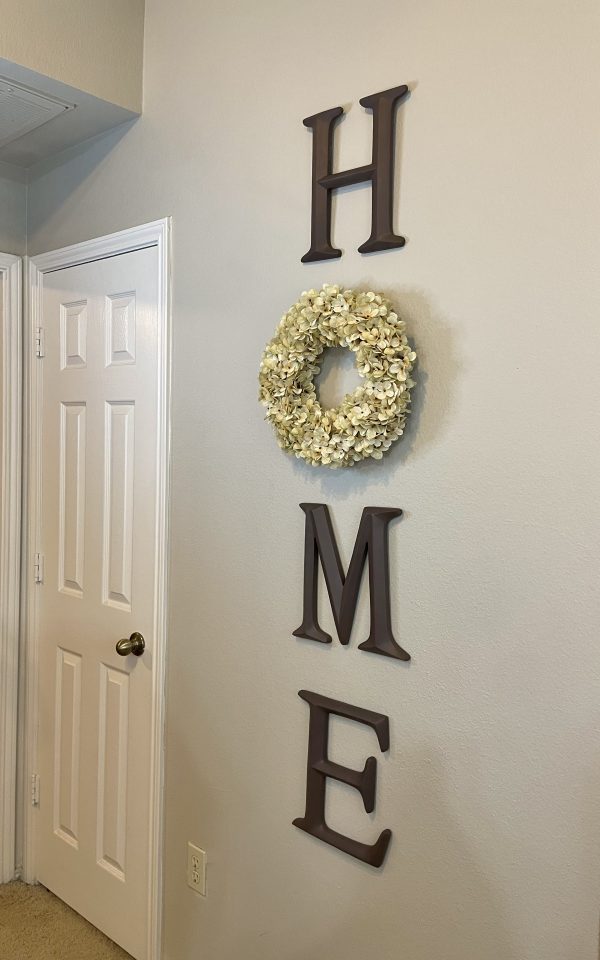 Home Letters with Beige Hydrangea Wreath (more colors available) - Image 3