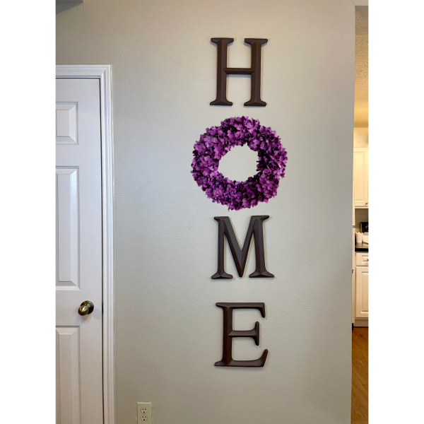 Home Letters with Purple Hydrangea Wreath (more colors available) - Image 4