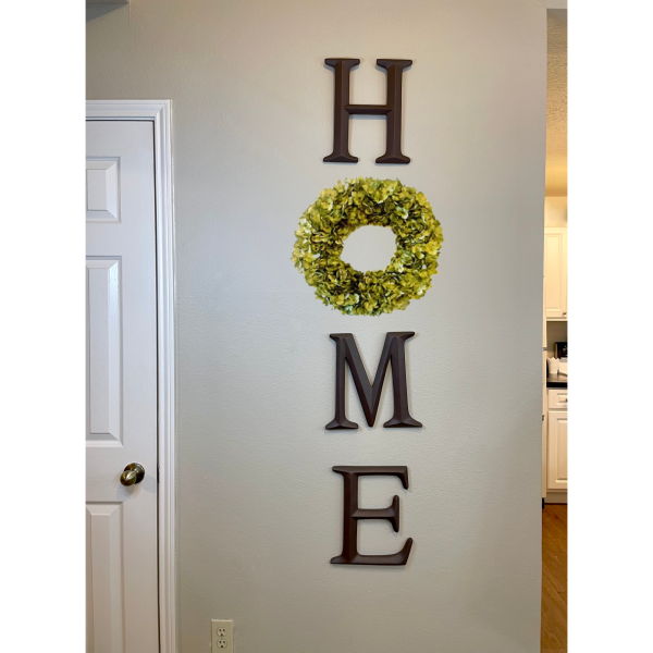 Home Letters with Olive Green Hydrangea Wreath (more colors available) - Image 4