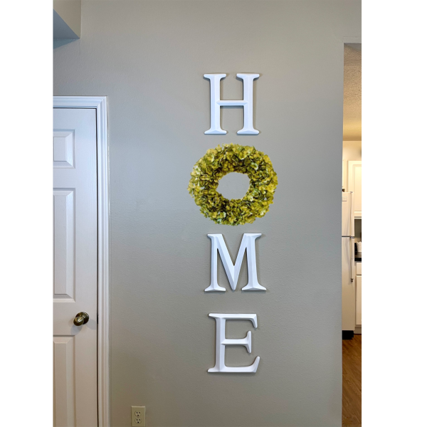 Home Letters with Olive Green Hydrangea Wreath (more colors available) - Image 3