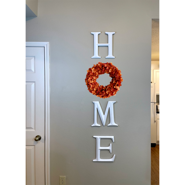 Home Letters with Pink Hydrangea Wreath (more colors available) - Image 3
