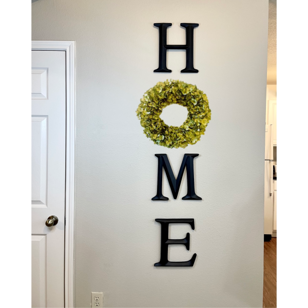 Home Letters with Olive Green Hydrangea Wreath (more colors available) - Image 2