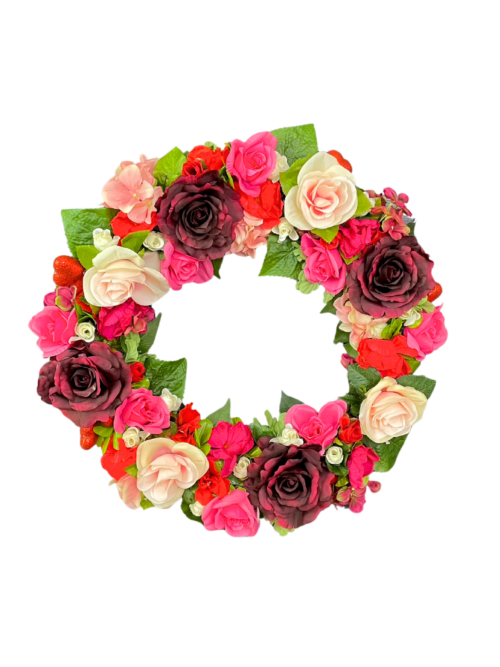 Maroon Valentine's Day Wreath