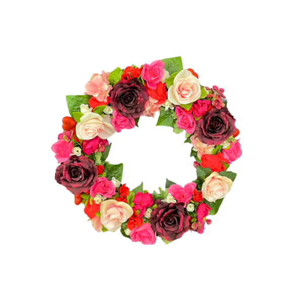 Maroon Valentine's Day Wreath