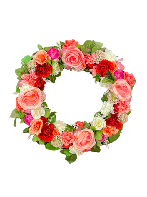 Pink Rose Valentine's Wreath