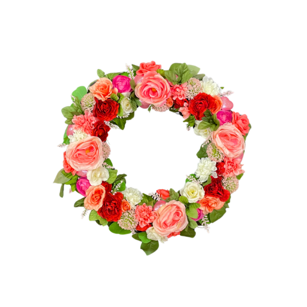 Pink Rose Valentine's Wreath