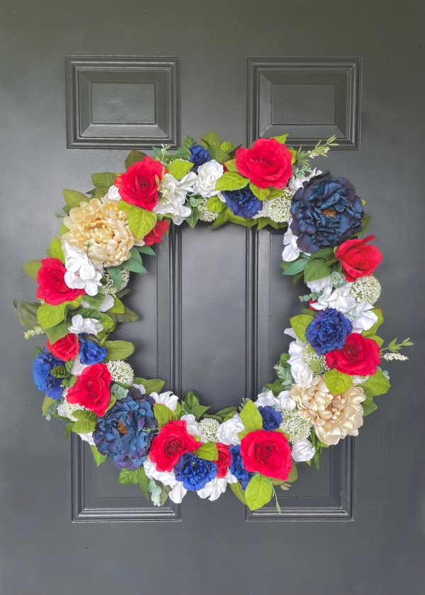 26 inch Patriotic Wreath - Image 2