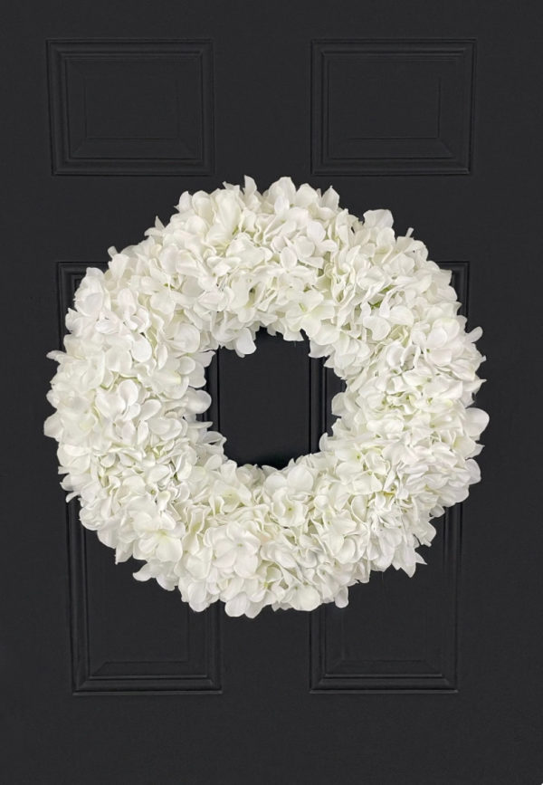 White Hydrangea Wreath - Image 2