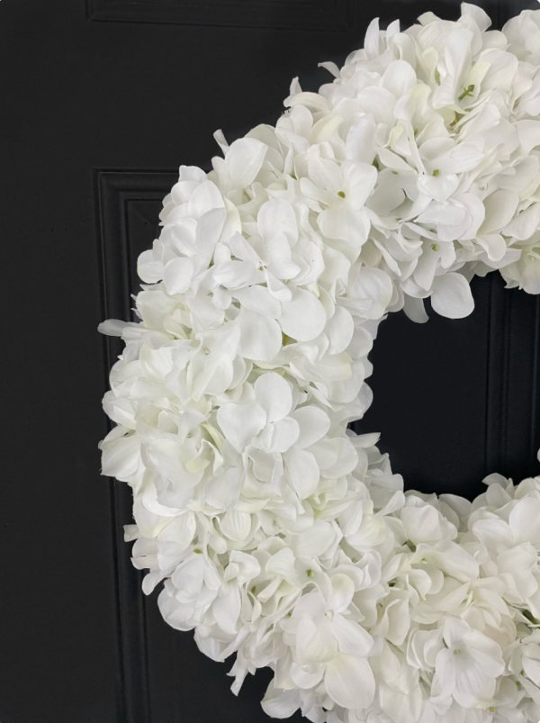 White Hydrangea Wreath - Image 3