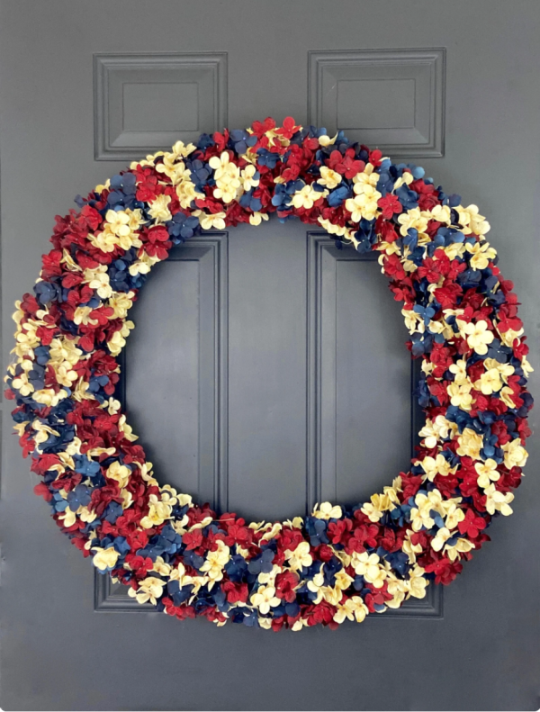 Patriotic Hydrangea Wreath - Image 3