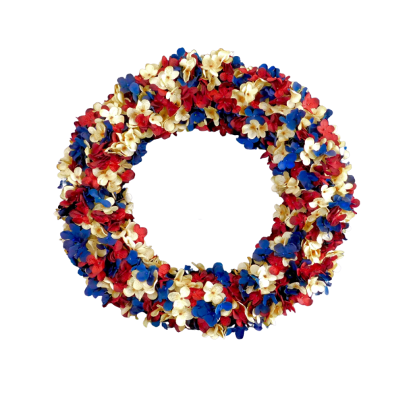 Patriotic Hydrangea Wreath