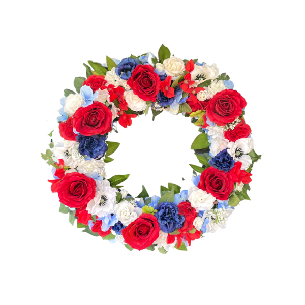 21 inch Patriotic Rose Wreath