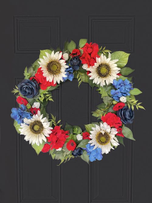 Patriotic Sunflower Wreath