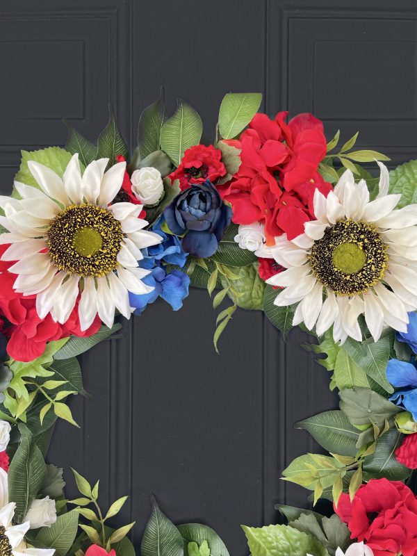Patriotic Sunflower Wreath - Image 4