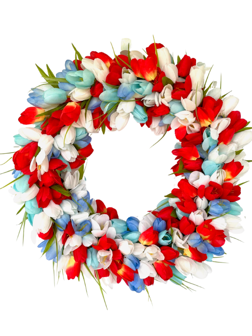 Patriotic Tulip Wreath