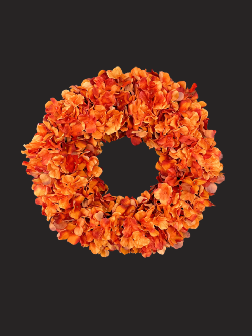 Orange Hydrangea Wreath (more colors available)