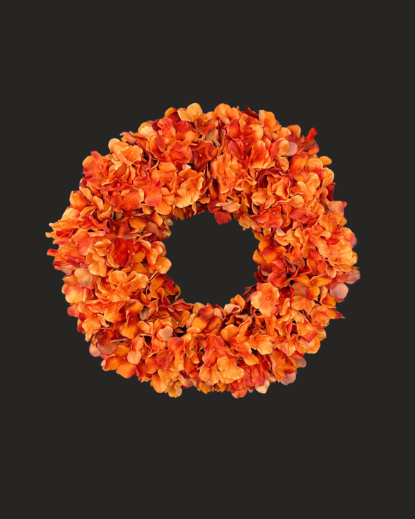Orange Hydrangea Wreath (more colors available)