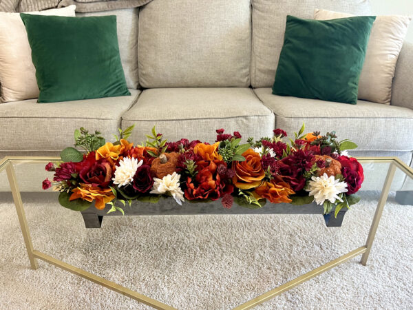Red and Orange Pumpkin Centerpiece - Image 3