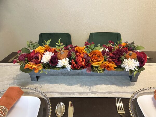 Red and Orange Pumpkin Centerpiece - Image 2