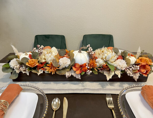 Orange and Green Pumpkin Centerpiece - Image 4