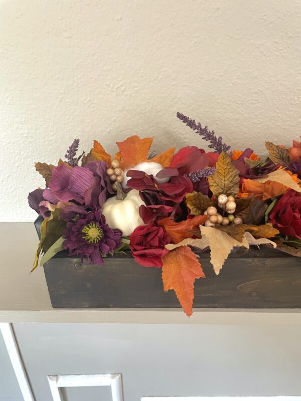 Plum and White Pumpkin Centerpiece - Image 4
