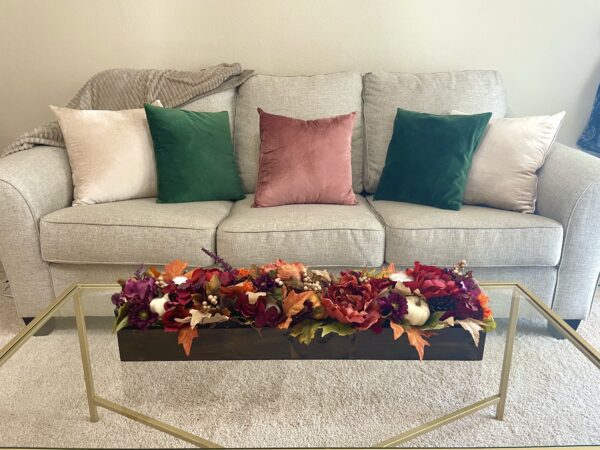 Plum and White Pumpkin Centerpiece - Image 2