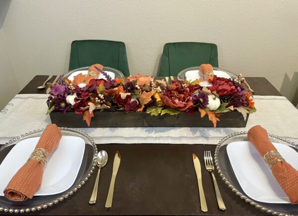Plum and White Pumpkin Centerpiece - Image 3