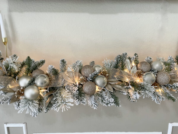 Flocked Gold Ornament Garland (available as a set) - Image 5
