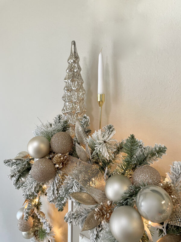 Flocked Gold Ornament Garland (available as a set) - Image 4