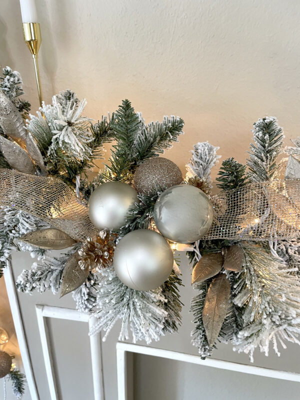 Flocked Gold Ornament Garland (available as a set) - Image 8
