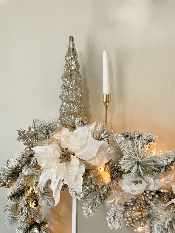 Flocked Poinsettia Garland (available as a set) - Image 5