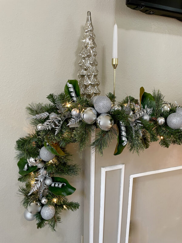 Silver Ornament Magnolia Garland - Image 2