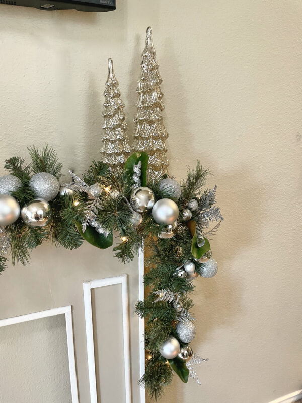 Silver Ornament Magnolia Garland - Image 6